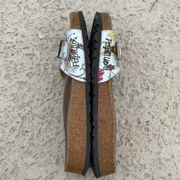 Birkenstock Madrid Papillio floral slides size 37 slip on casual lagenlook - Picture 6 of 7